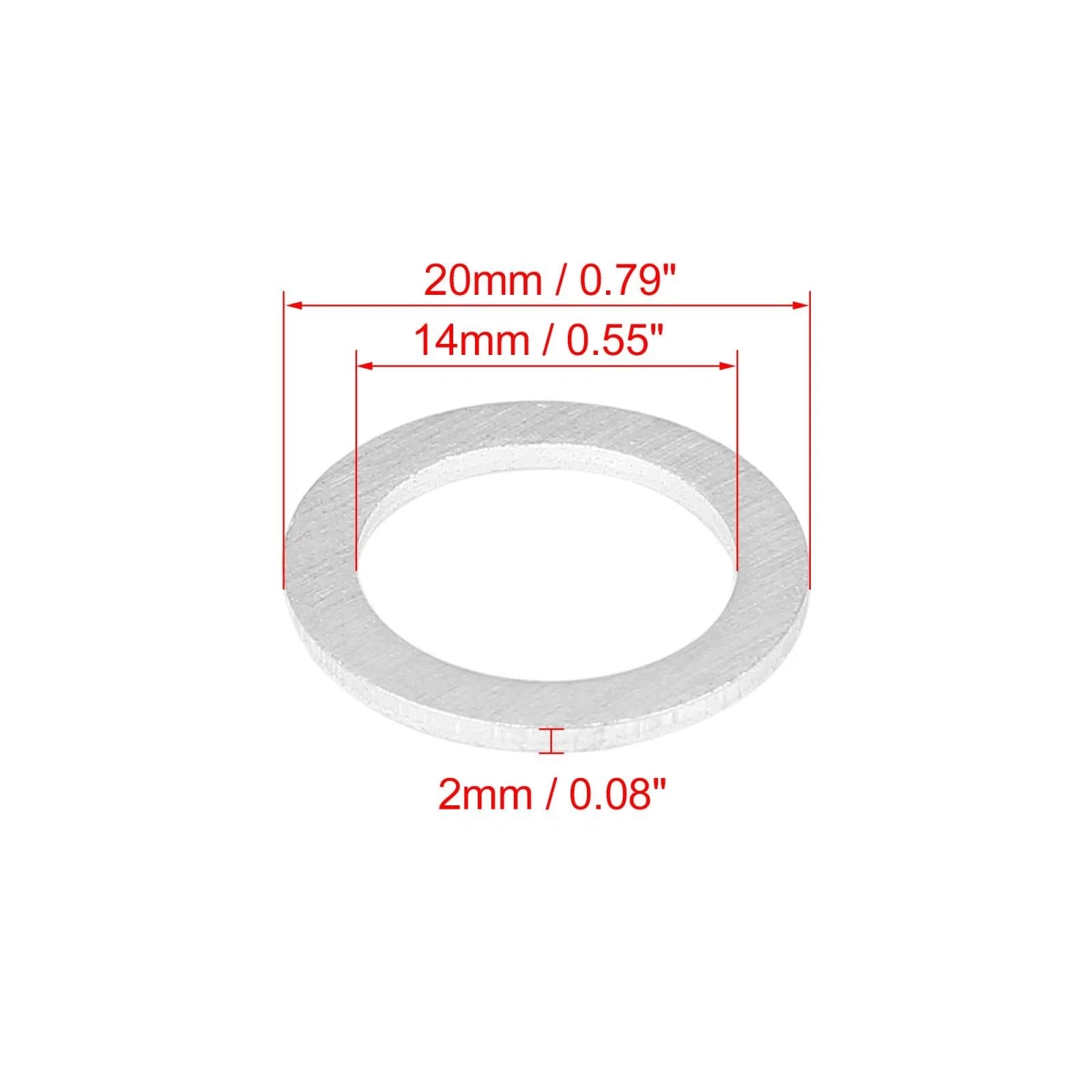 10pc Oil Drain Plug Crush Gasket Seal Replacement for Mazda (2009–2016)