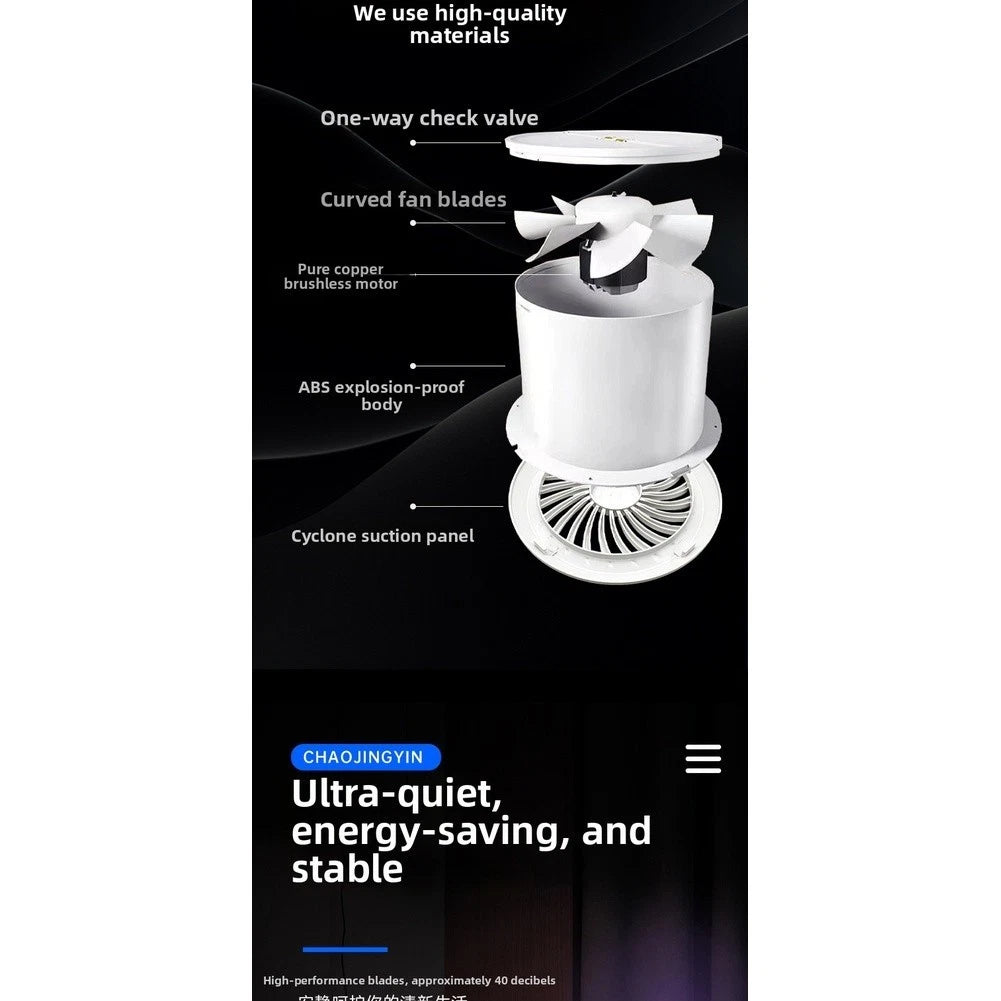12V Solar Powered Brushless Exhaust Fan for Bathroom Kitchen Window