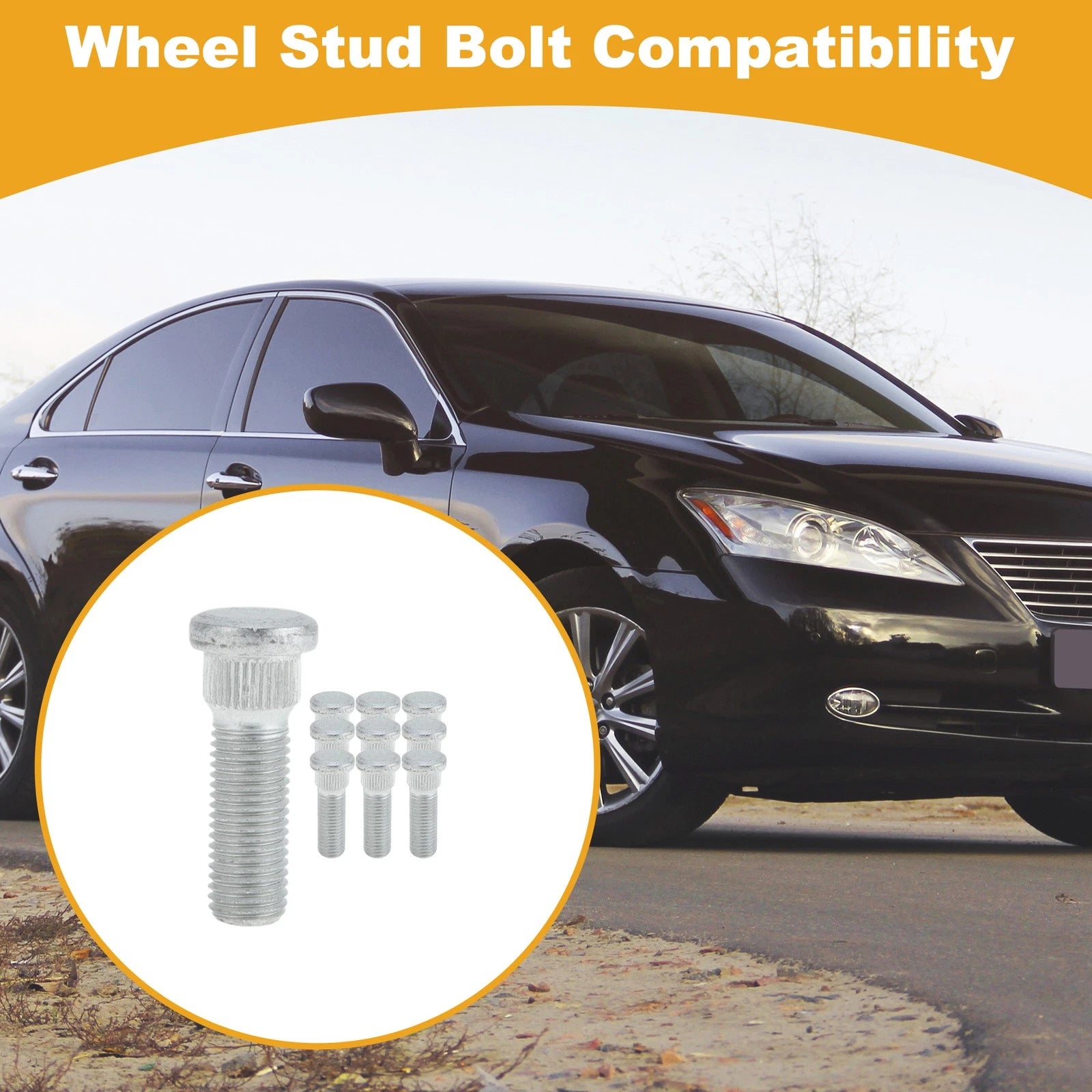 Wheel Lug Stud M12x1.5 Replacement for Lexus ES (2006–2025) 10 Pack
