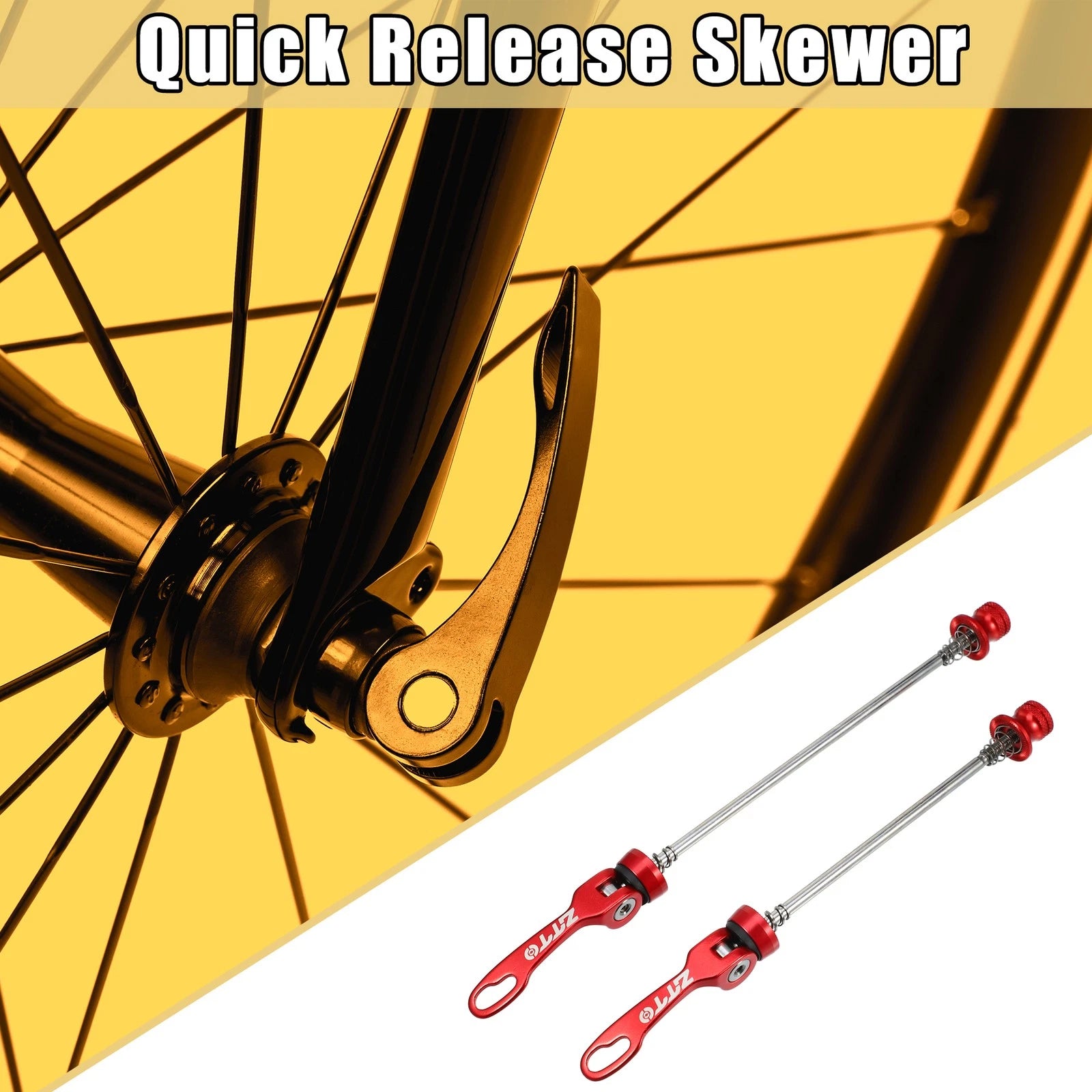 Quick Release Axles 2 Pack for MTB Bicycle Front Rear (150mm 190mm)