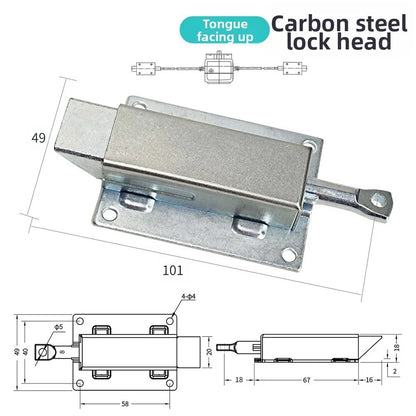 Trailer and Van Door Lock Head with Connecting Rod Steel