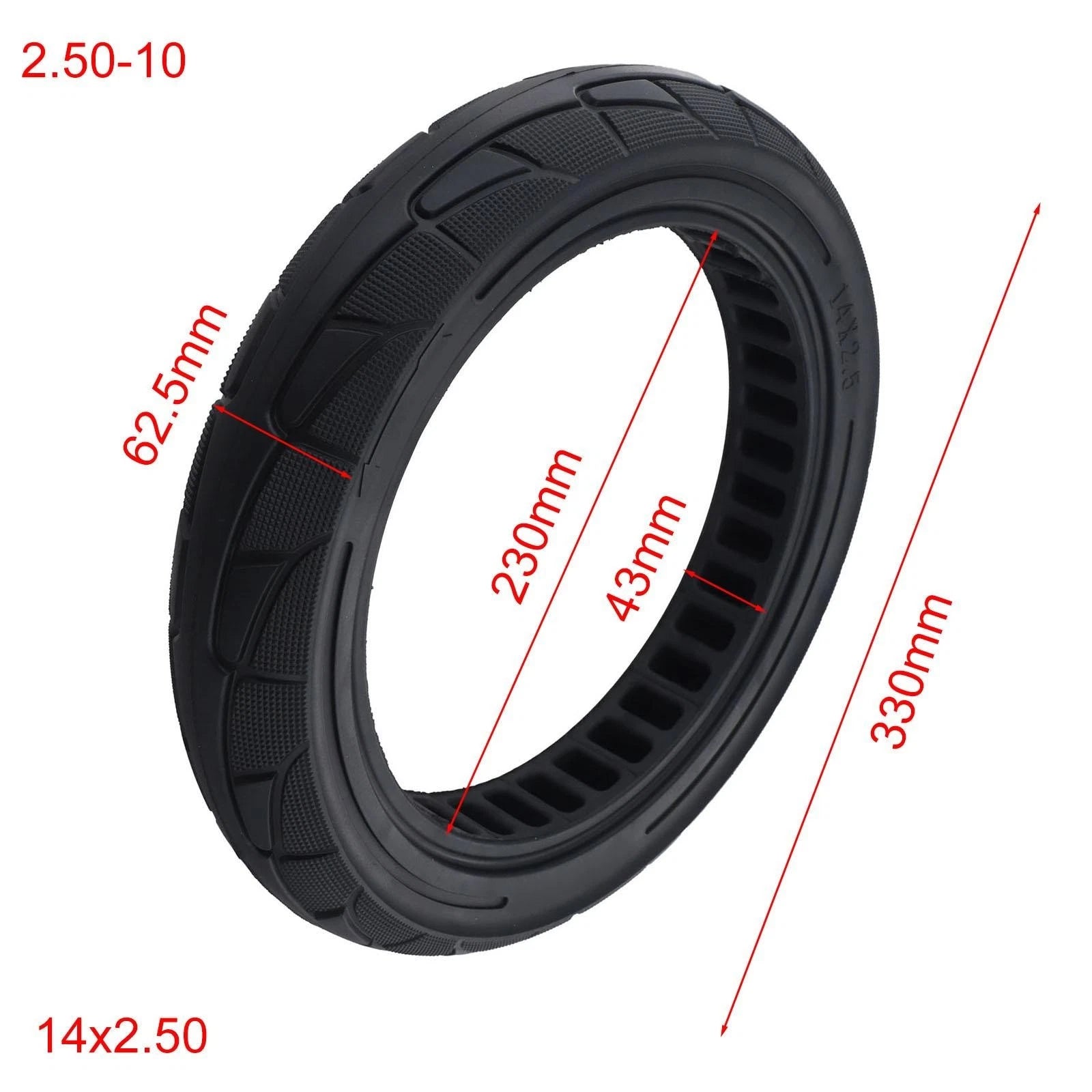 14 Inch Solid Tyre for Ebike (Compatible with Multiple Configurations)