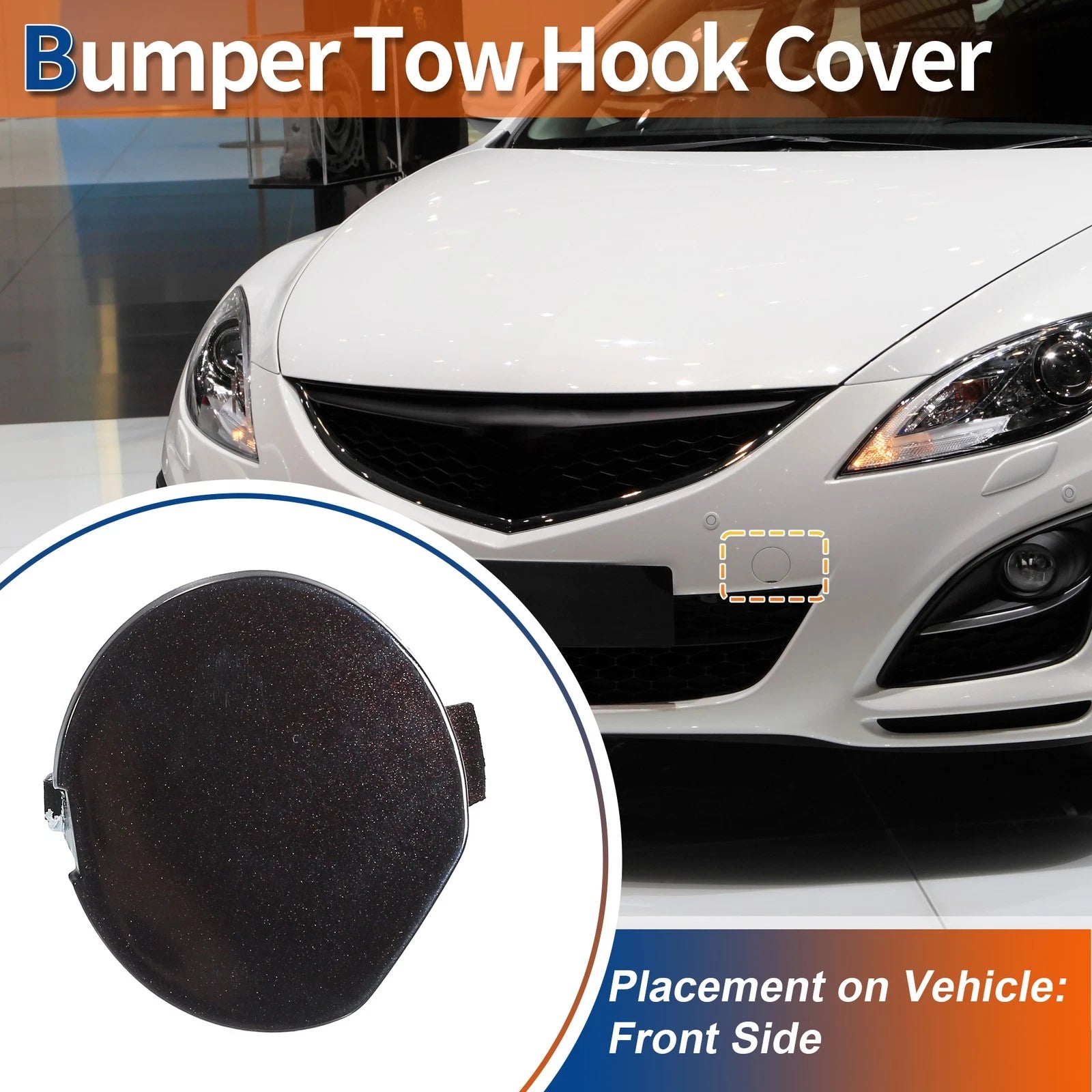 Front Right Tow Hook Cover Replacement for Mazda 6 Atenza (2020–2022)