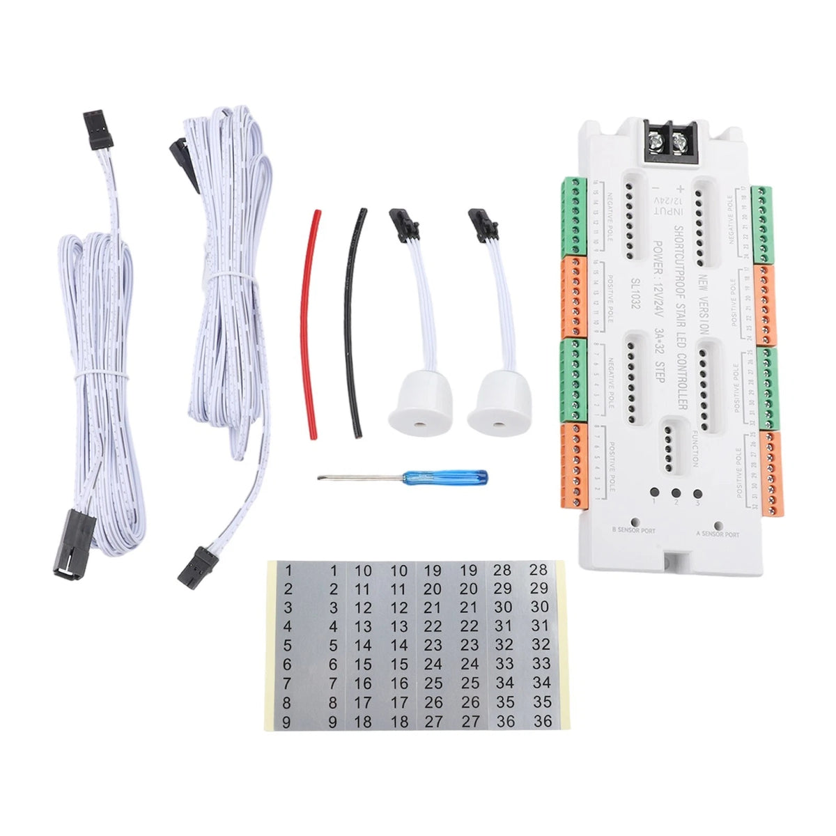 32-Channel LED Stair Controller UL1032 with Adjustable Light Chasing Time