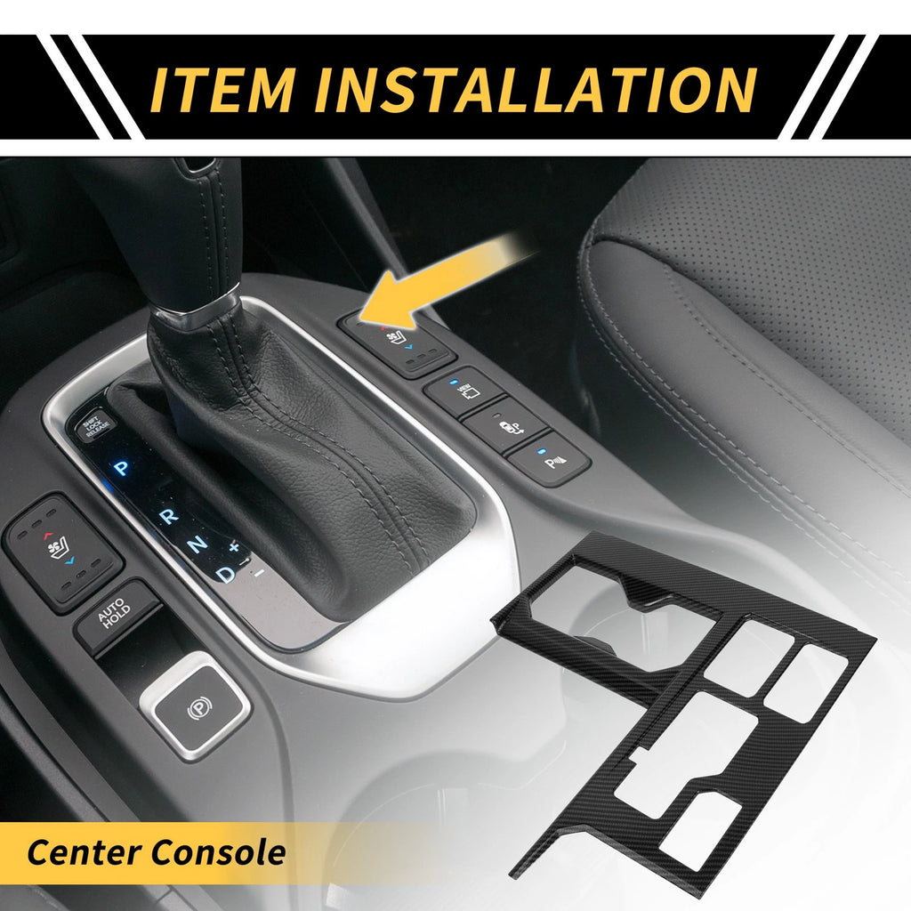Gear Shift Frame Panel Cover Carbon Fiber Pattern for Toyota Tundra (2022–2024)