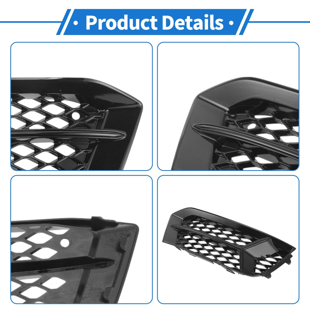 Set of 2 Fog Light Grills for Audi A3 (2017–2020) No. 8V5807681AA