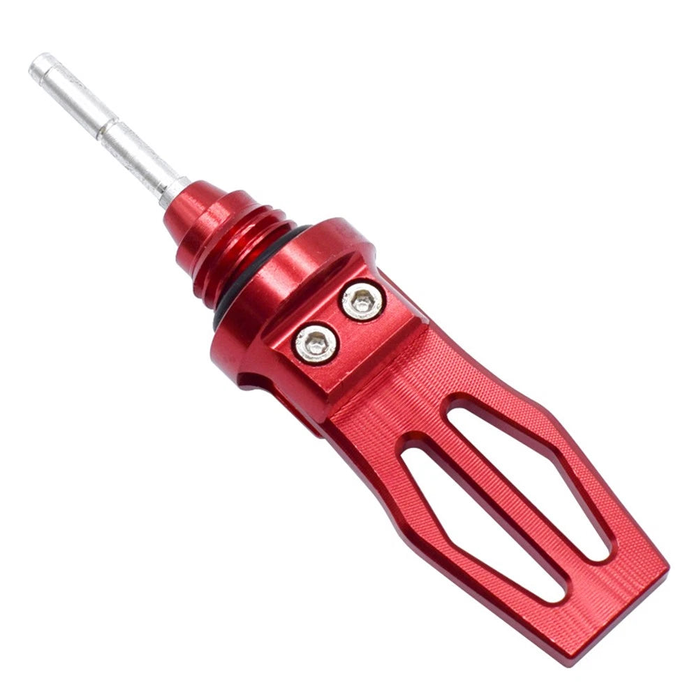 CNC Engine Oil Dipstick Cap for Motorcycle (Universal Fit) - Red
