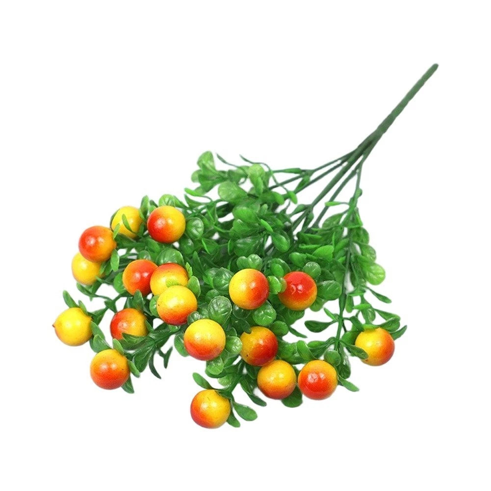 Artificial Fortune Fruit Plant 6 Branch Design Decor for Office Home