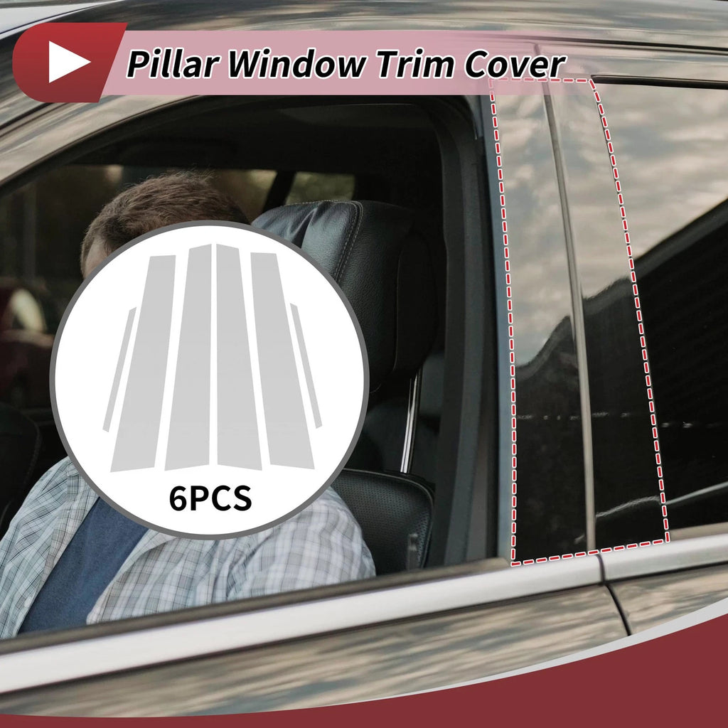 6 Pcs Door Pillar Window Trim Replacement for Lexus ES (2007–2012)