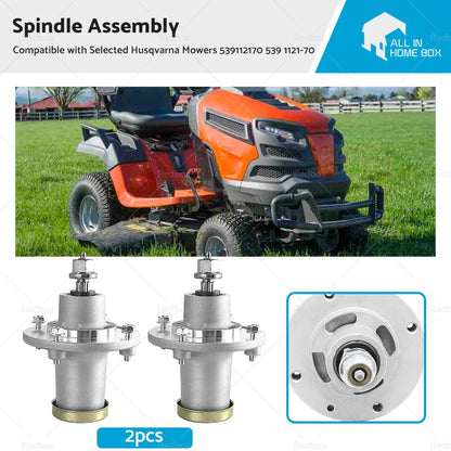 2X Spindle Assembly for Husqvarna Mowers (539112170, 539 1121-70)