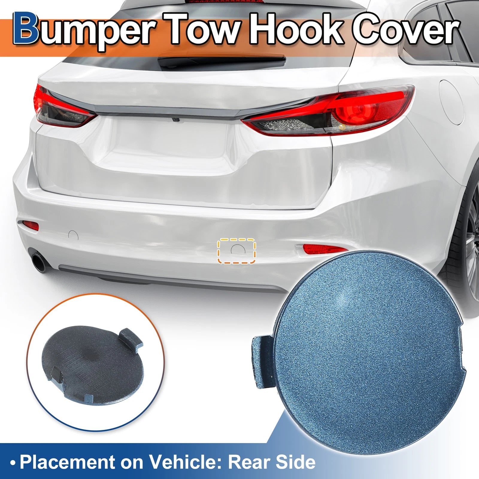 Rear Right Side Tow Hook Cover Replacement for Mazda 6 Atenza (2018–2021)