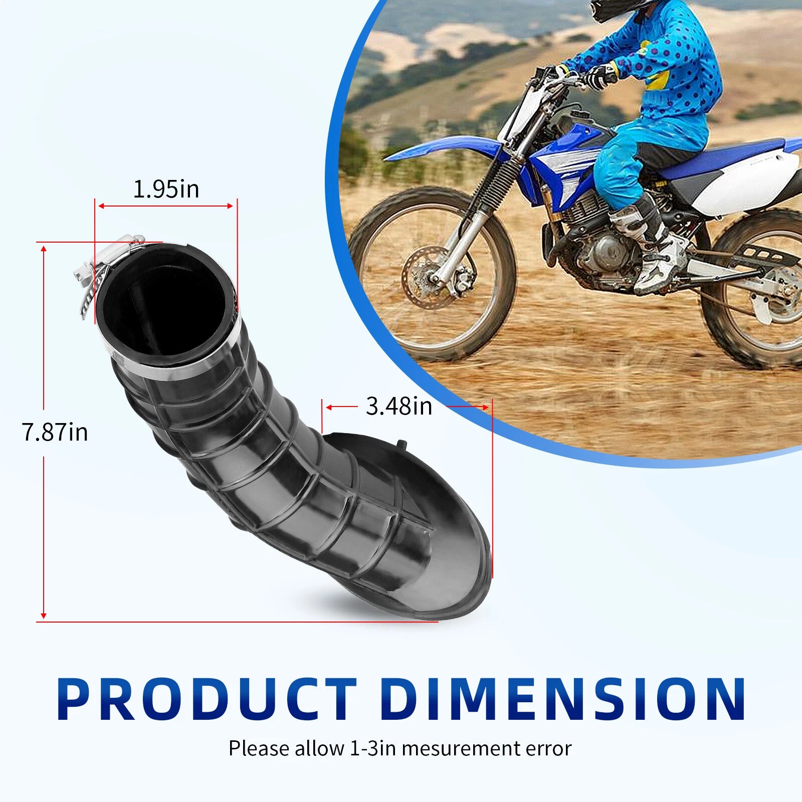 Air Cleaner Joint Intake Boot for Yamaha TTR125L TTR125 (2001–2004) 5HP-14453-00-00