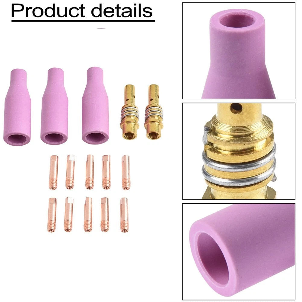 15PCS Welding Torch Replacement Kit for MIG Torch AK15 MB15