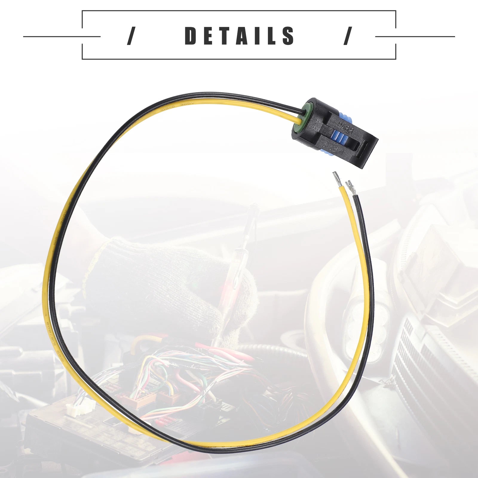 Multi-Purpose Wire Connector Pigtail Plug for Chevy (Plastic Black Yellow)