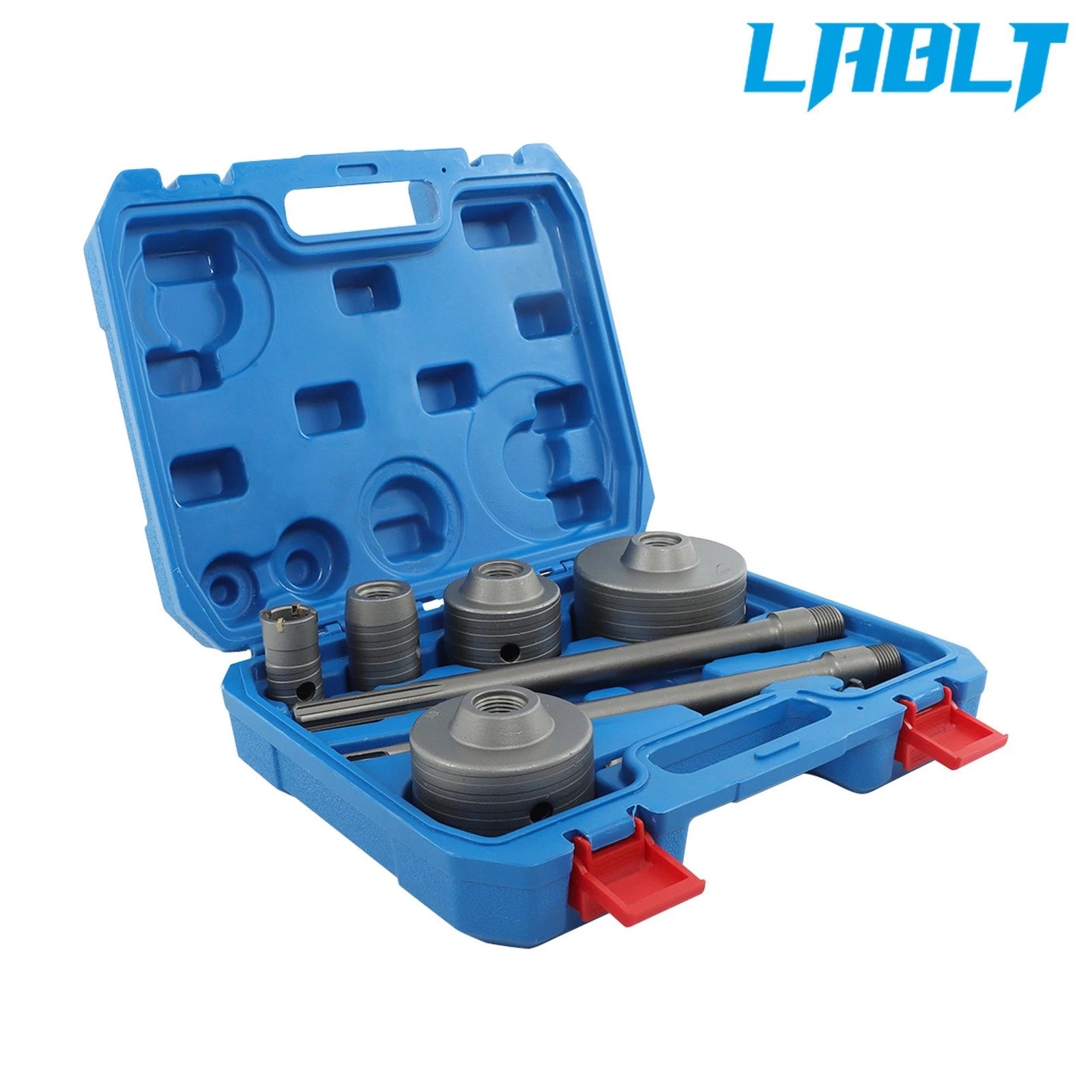 9-Pack Carbide Hole Saw Kit for Masonry (30-100mm)