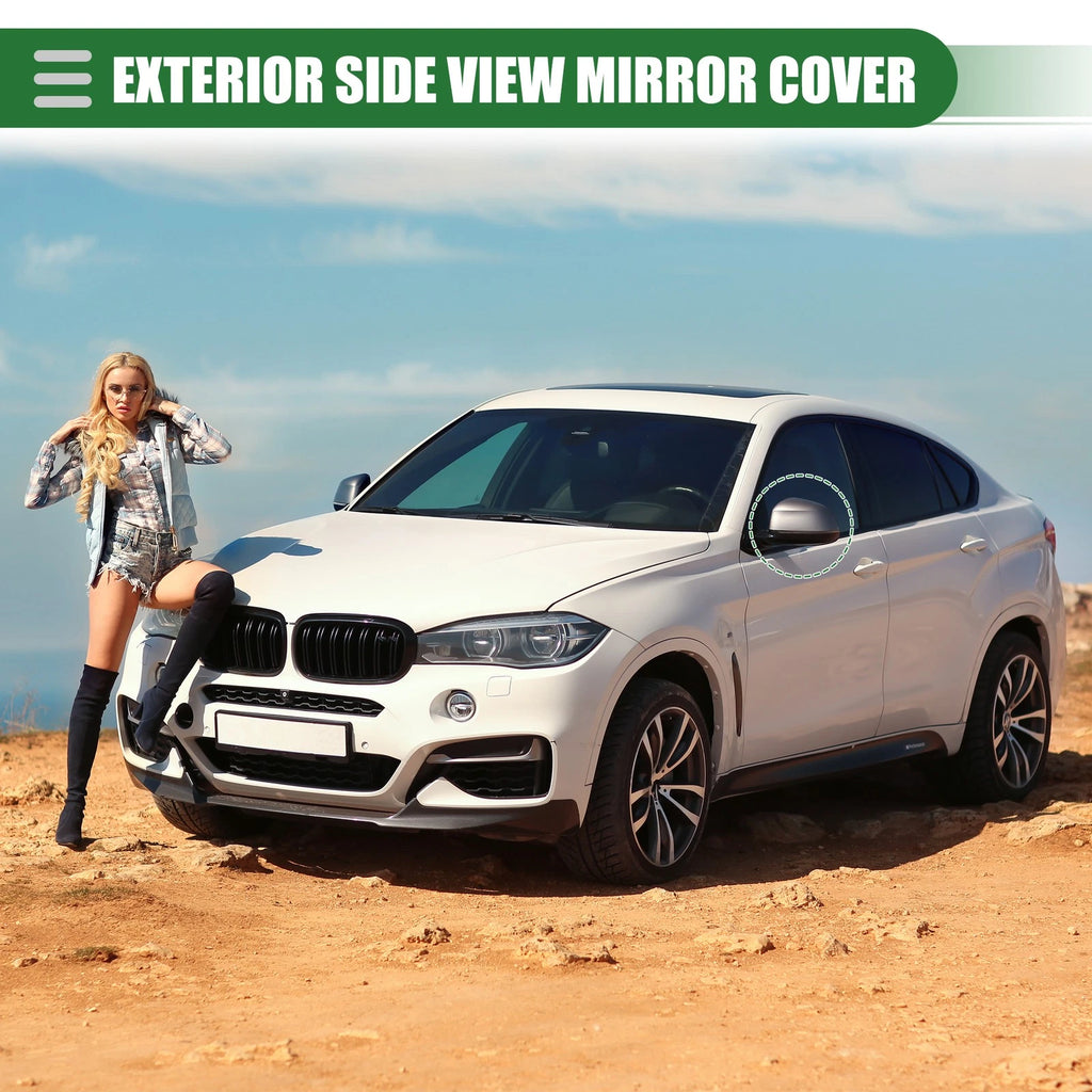 Left Right Rearview Mirror Cover Pair Replacement for BMW X3 G01 X4 (2018–2023)