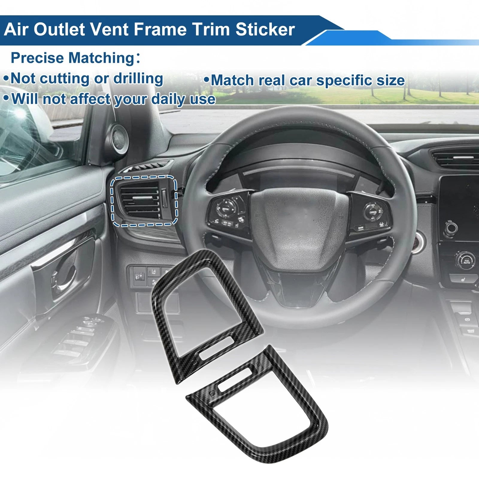 Center Console Air Vent Cover Trim Kit for Toyota Center Console (Front) (2017–2024)