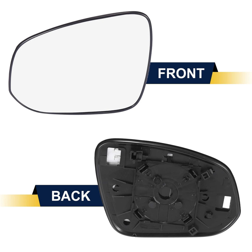 Left Heated Mirror Glass with Backing Plate for Toyota RAV4 (2013–2018)