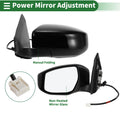 Left Side Door Mirror for Nissan Sentra (2013–2015) Manual Folding Black