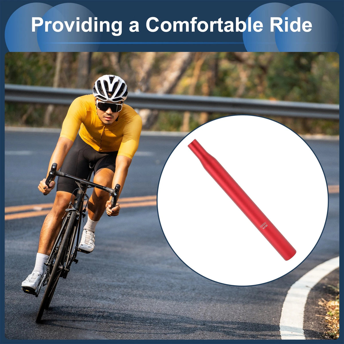 Seat Post 30.4x300mm Lightweight Saddle for Bike (Universal) (2000–2026)