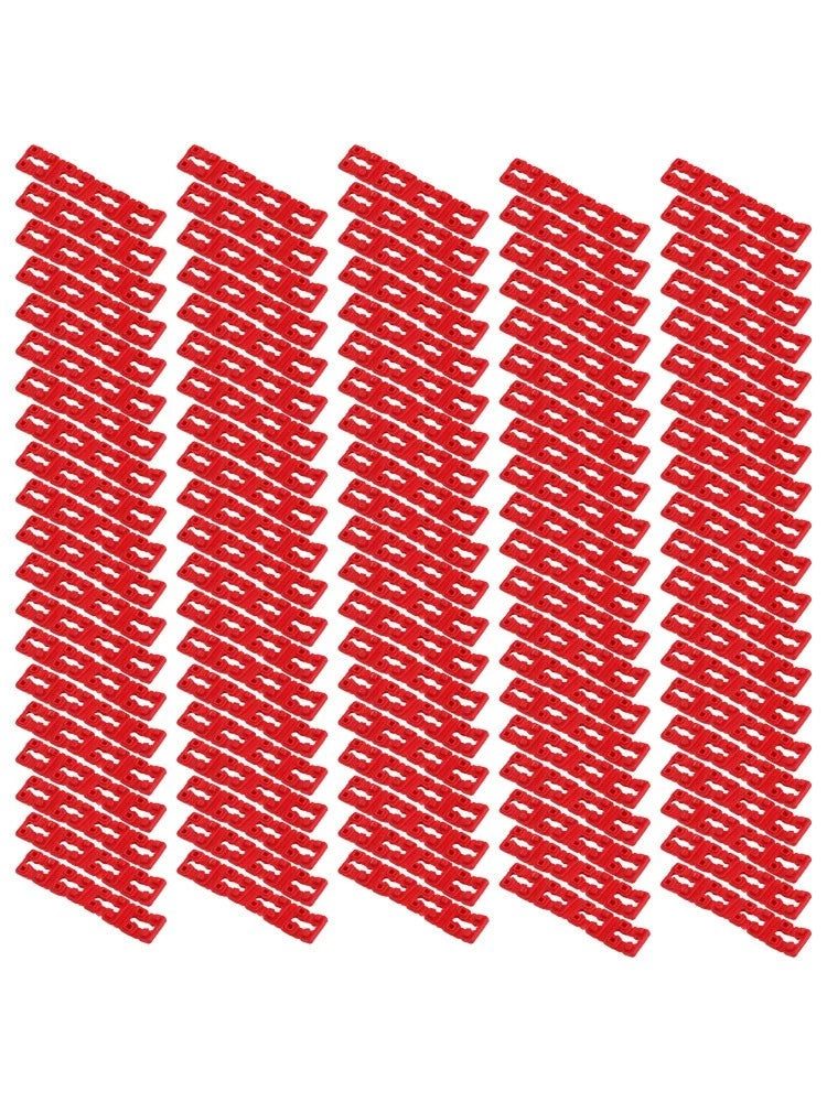 Set of 100 Red Socket Gaskets for Electrical Installations