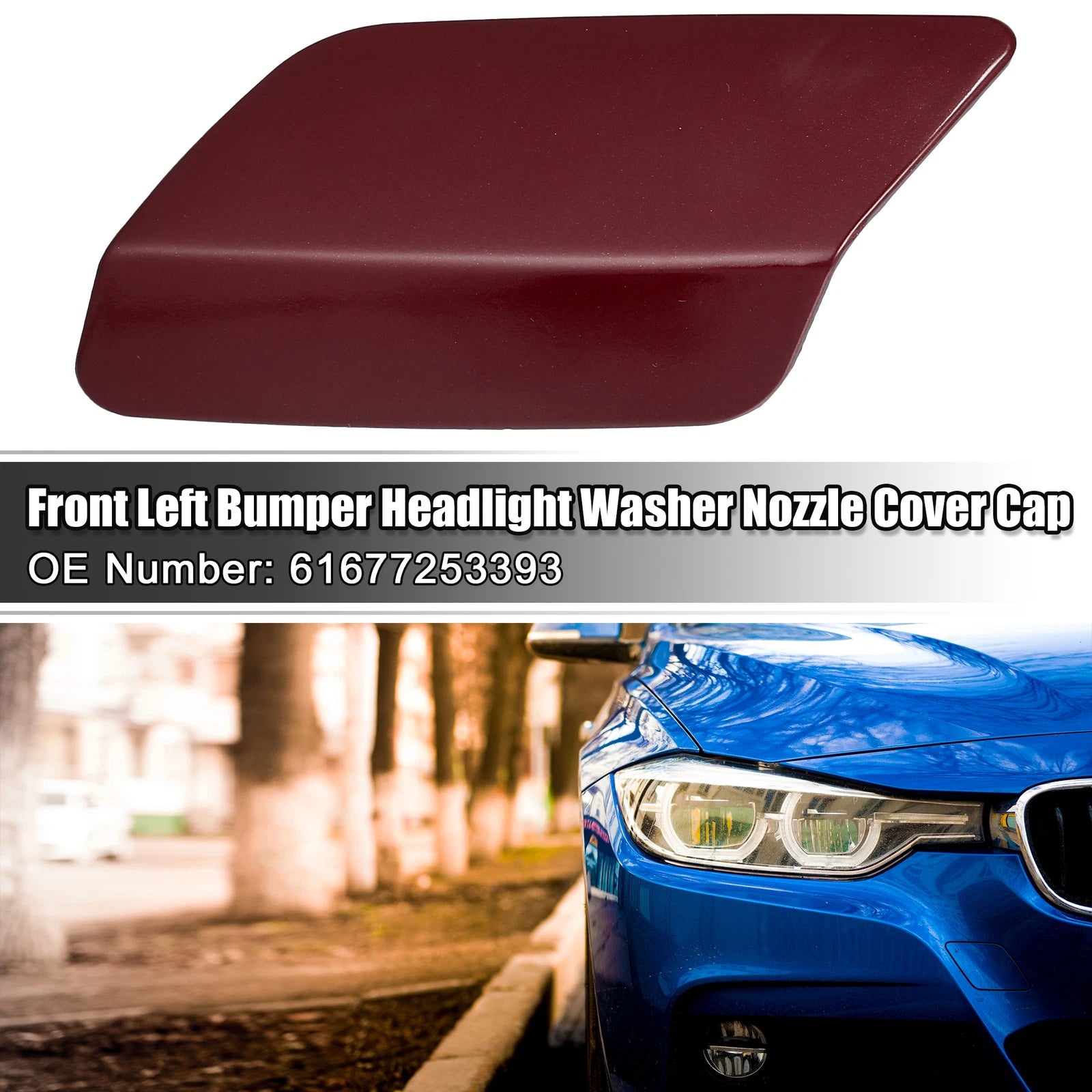 Front Left Headlight Washer Nozzle Cover for BMW E92 E93 (2007–2013)