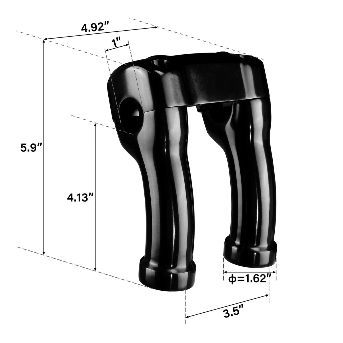 4" Handlebar Riser with 1" Top Clamp for Harley Street Bob Breakout (2018–2024)