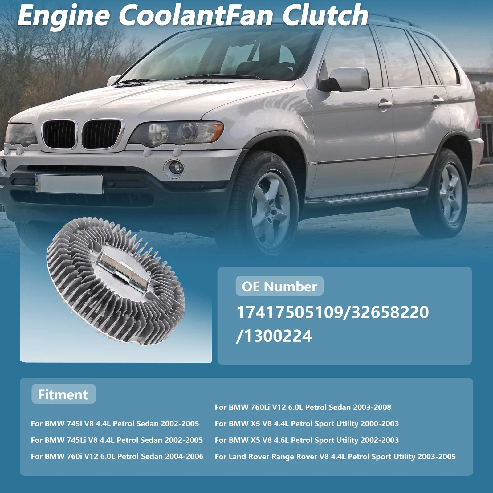 Engine Cooling Fan Clutch Replacement for BMW 745i V8 4.4L (2002–2005)
