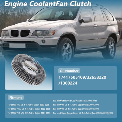 Engine Cooling Fan Clutch Replacement for BMW 745i V8 4.4L (2002–2005)