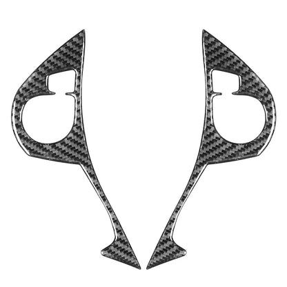 2X Carbon Fiber Steering Wheel Button Cover for Honda Accord (2013–2017)