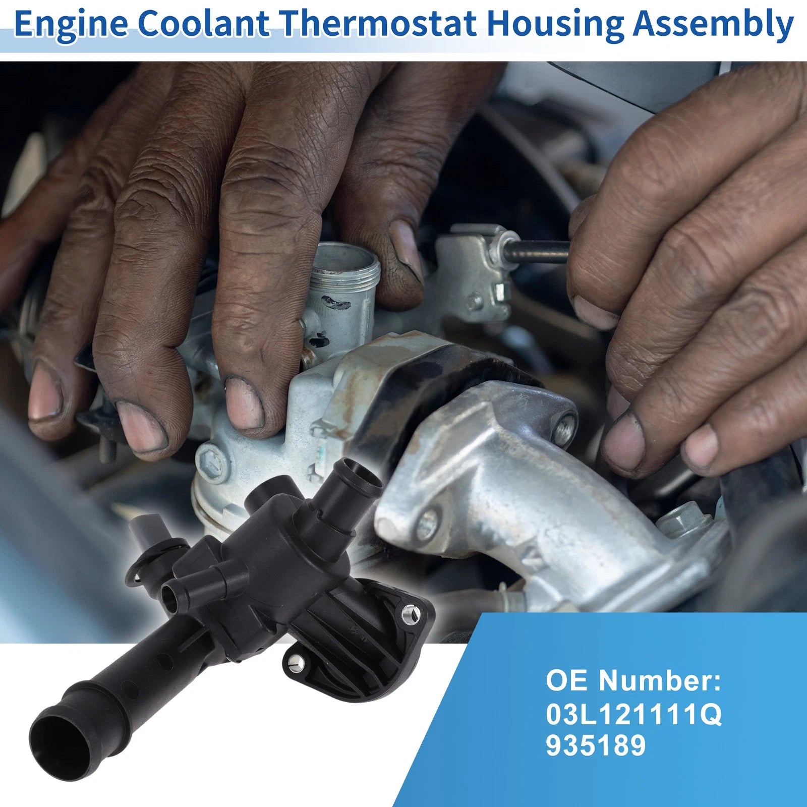 Engine Coolant Thermostat Housing Assembly Replacement for Volkswagen Passat (2005–2015)