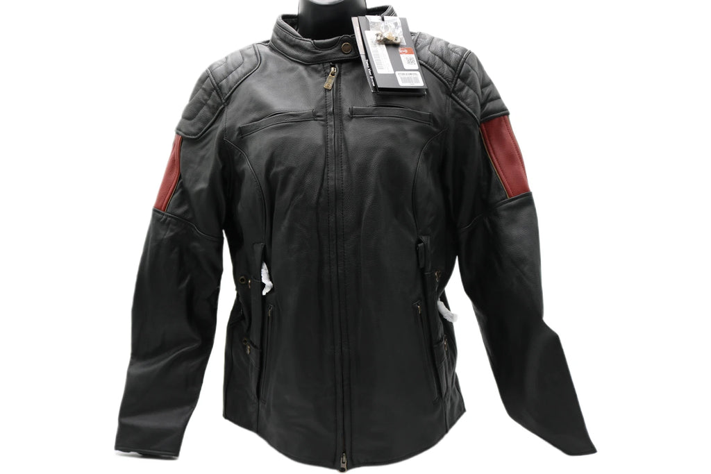 Nostalgia Triple Vent Leather Jacket for Harley-Davidson (Large)