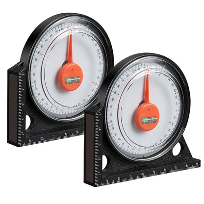 Set of 2 Magnetic Protractor Angle Level Finder Tools for Automotive Use