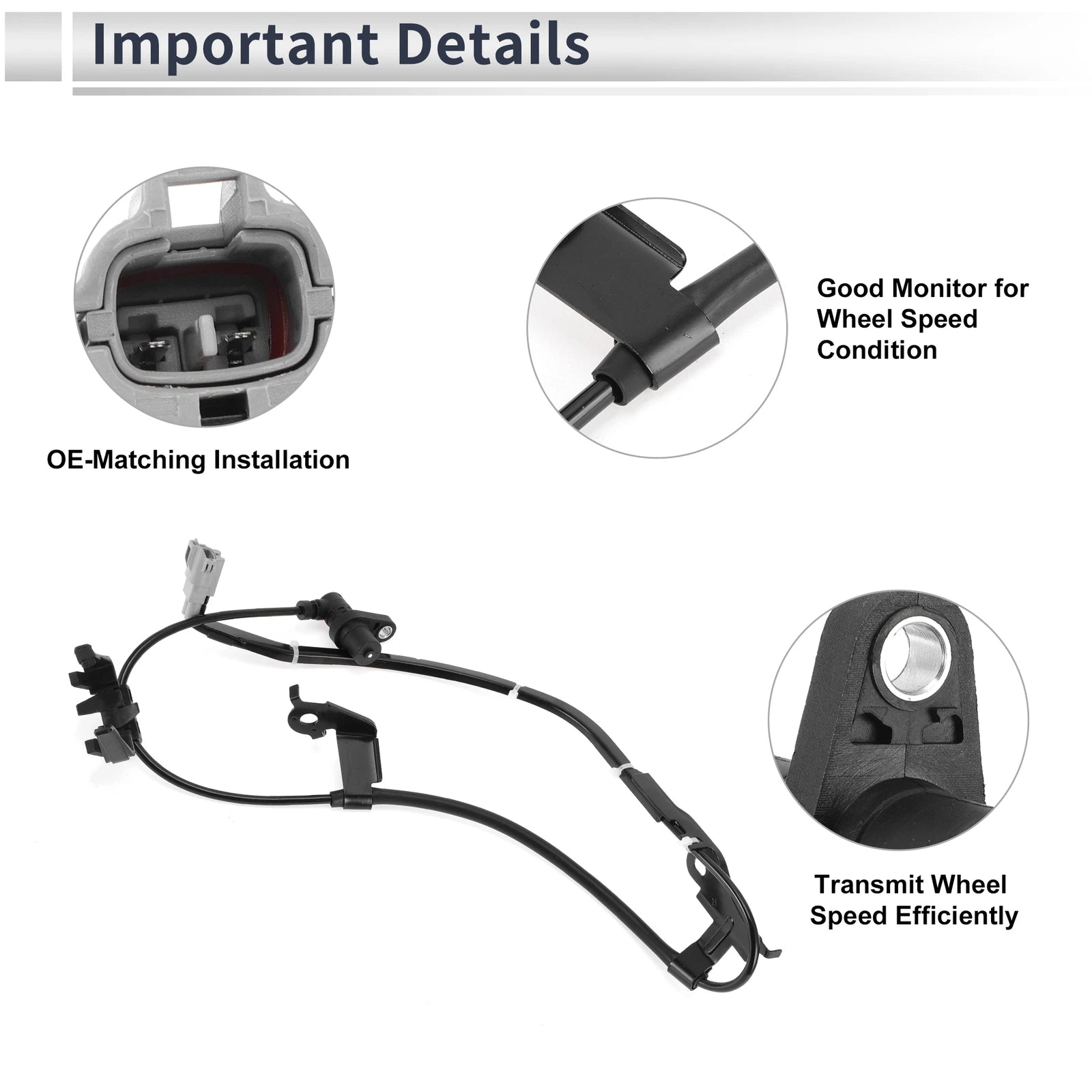 ABS Wheel Speed Sensor for Toyota Highlander (2004–2007) Front Right
