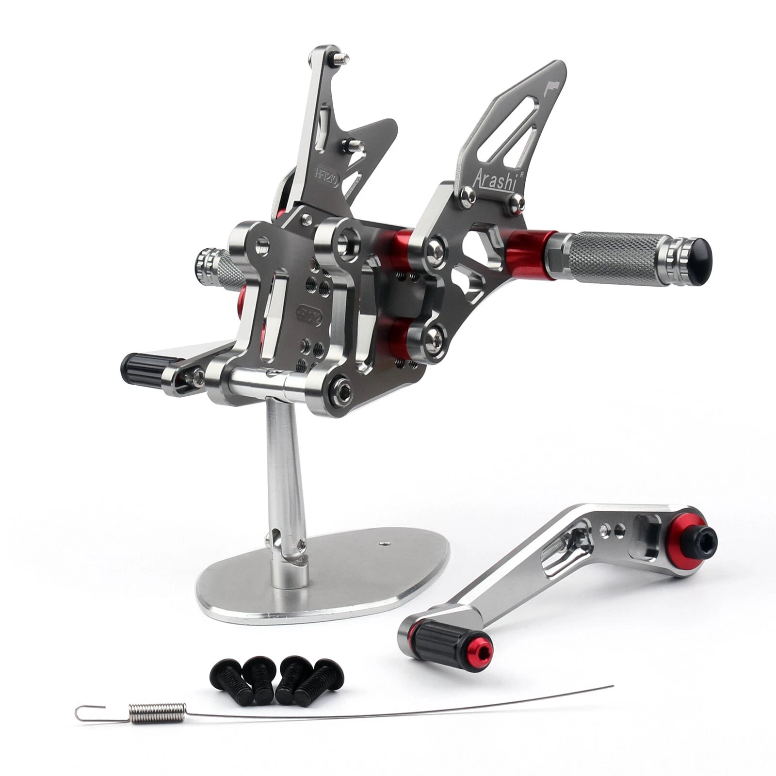 CNC Gray Rearsets Footpegs for Suzuki GSXR1000 GSXR1000R (2017–2023)