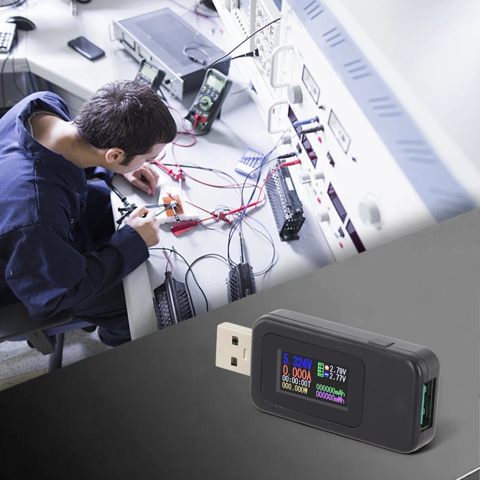 USB Digital Voltage and Current Testing Tool for Automotive Use