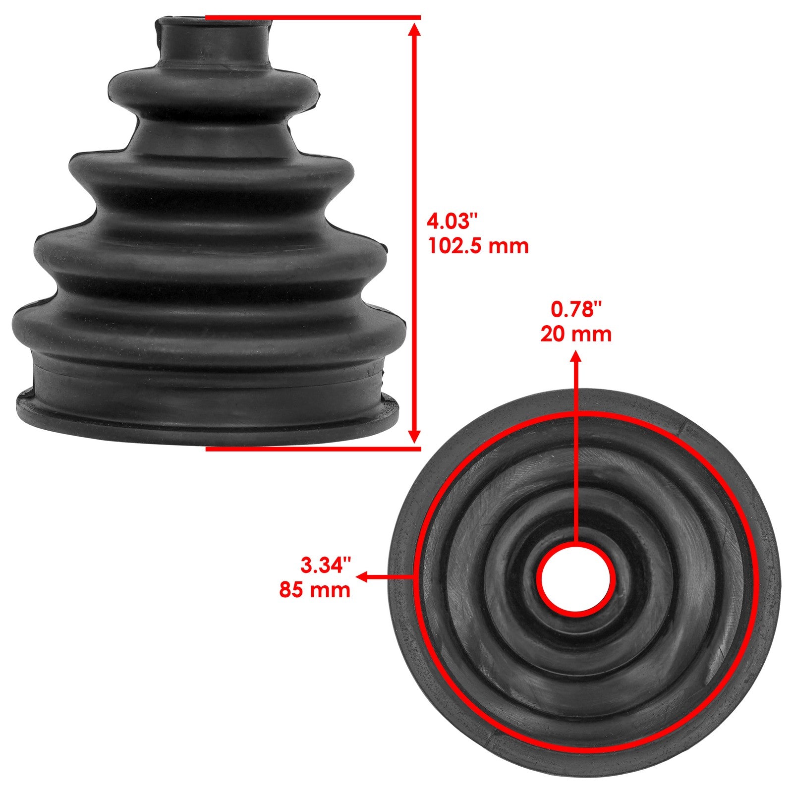 Front and Rear Axle CV Boot Kit for Kawasaki Teryx4 750 2012-2013