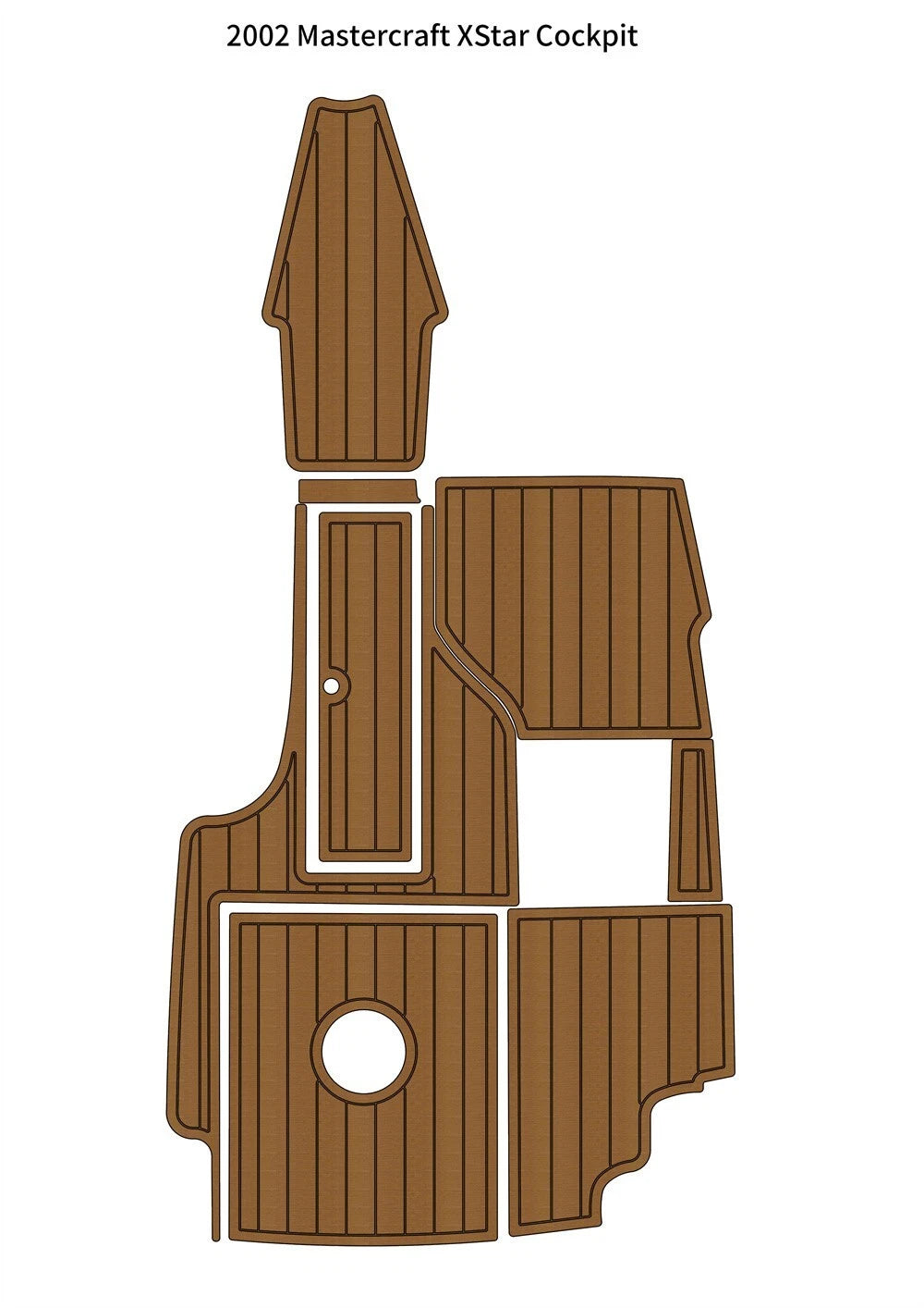 EVA Foam Cockpit Pad for Mastercraft X Star (2002) - Faux Teak Deck Mat