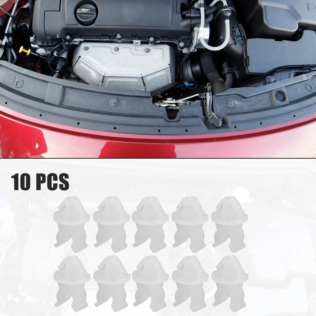 Hood Prop Rod Clip Retainer 10 Pcs Replacement for Honda Prelude (1992–2001)