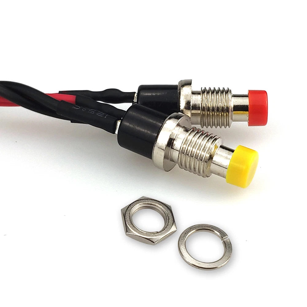 12pcs 7mm Momentary Push Button Switch SPST ON Off for Circuits