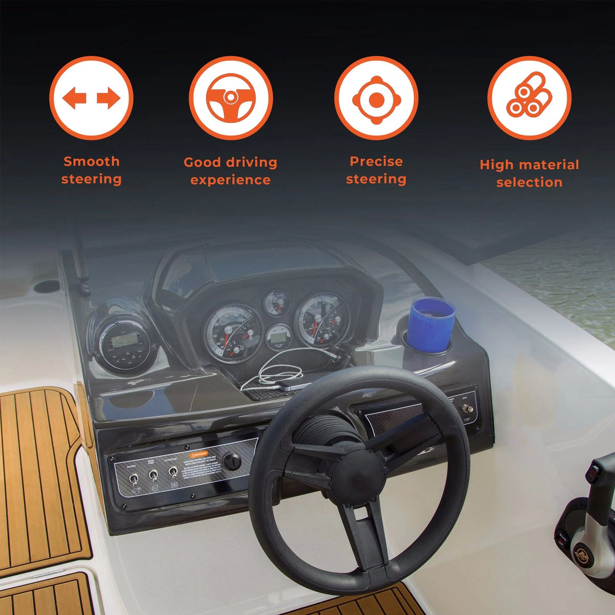 Rotary Steering System for Outboard Boats (17 Feet) SS13217