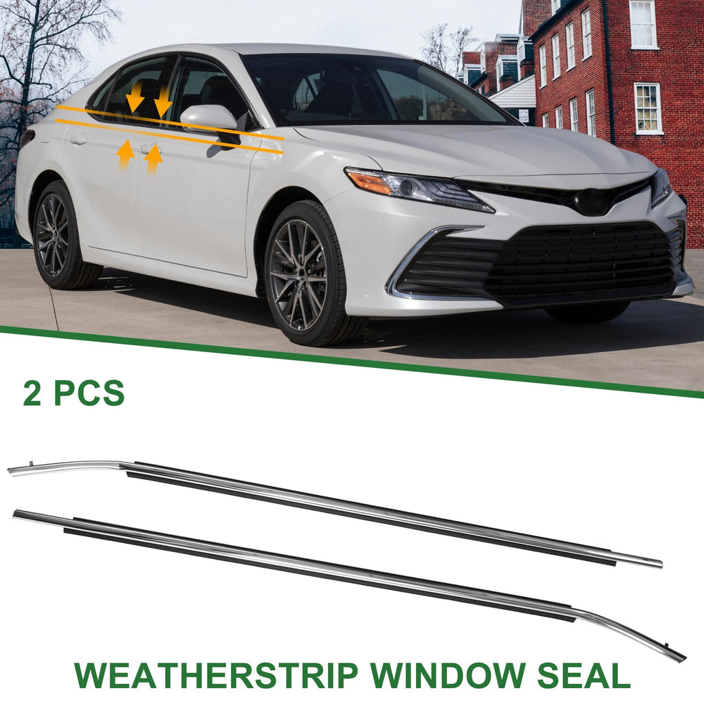 2pcs Front Left Right Window Weatherstrip Seal for Toyota Camry (2012–2014)