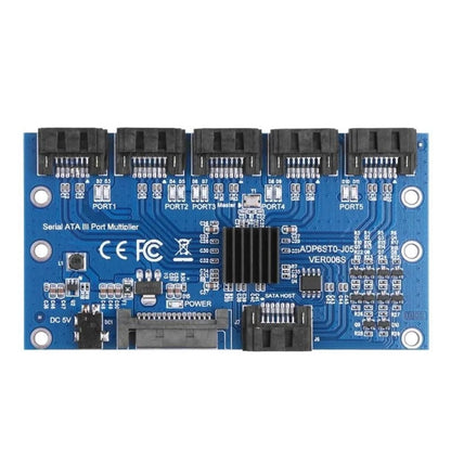 5-Port SATA 3.0 Expansion Card Hub Adapter 6Gbps
