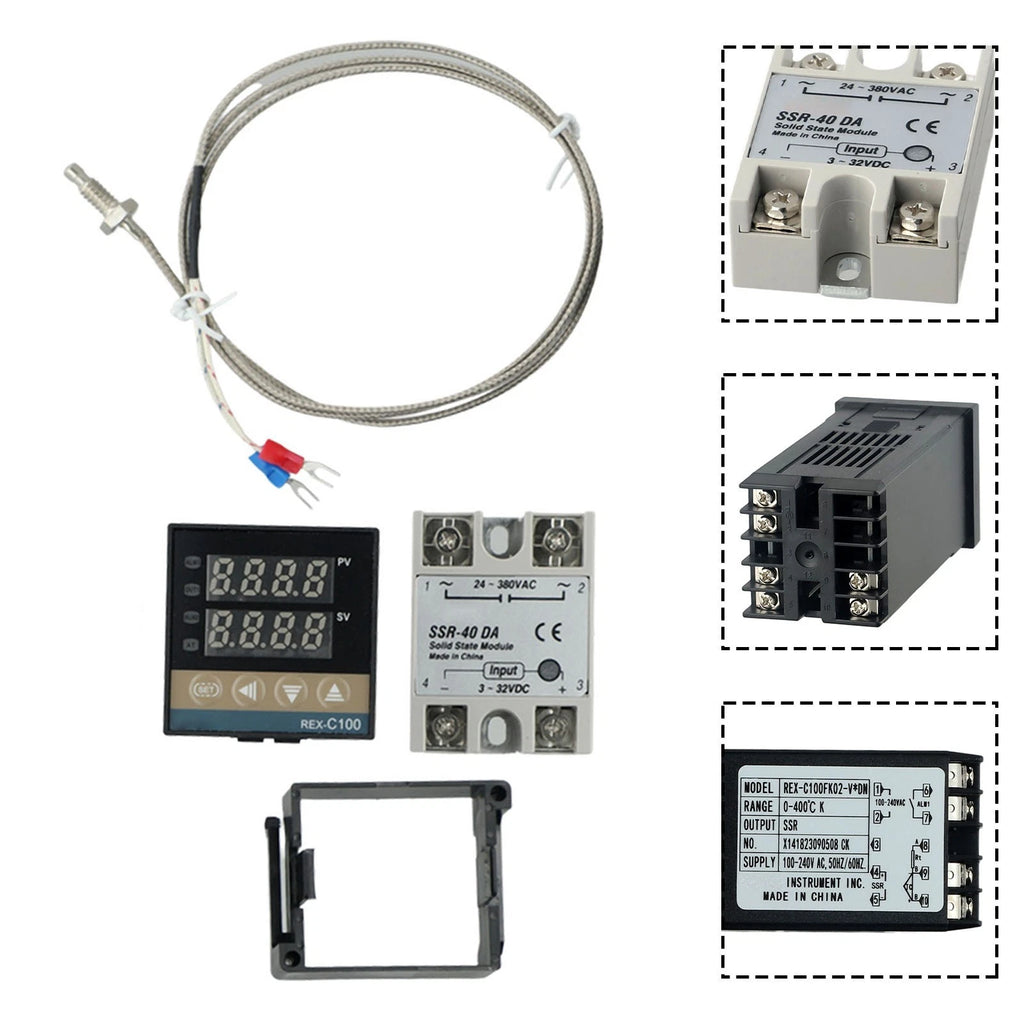 Intelligent Temperature Controller with Thermocouple for REX C100