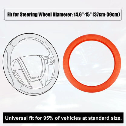 Steering Wheel Cover for Universal Cars (14.6" / 37cm) - Orange