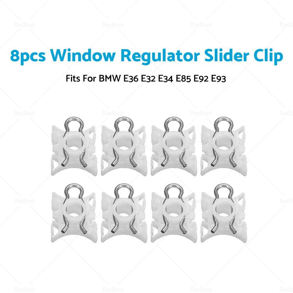 8Pcs Window Regulator Slider Clip Guide Bush for BMW 3 Series E36 E32 (1990–1999)