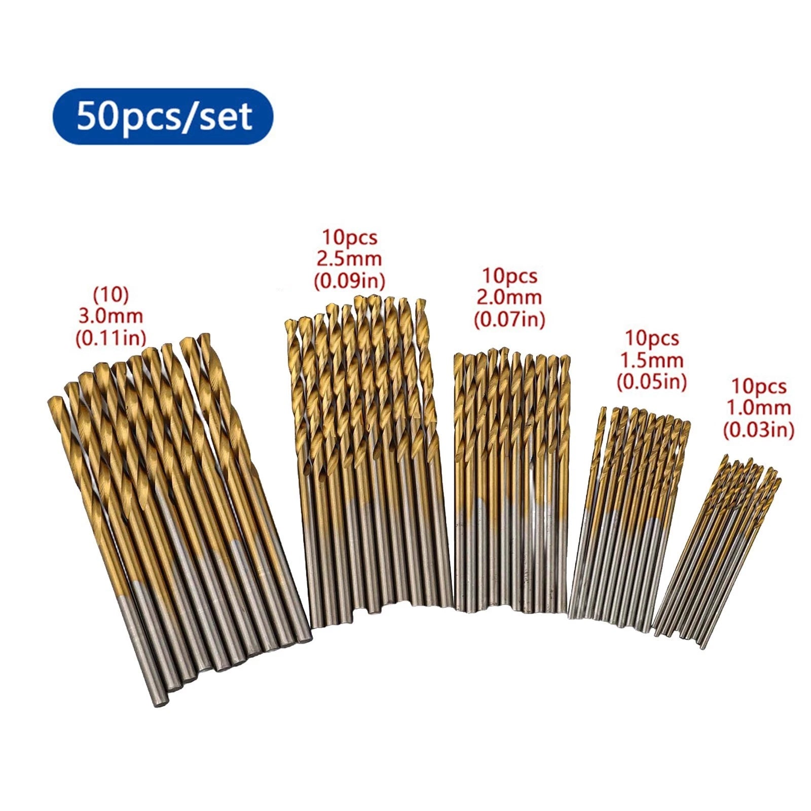 50pcs Drill Accessories Set for Metal, Masonry, Wood