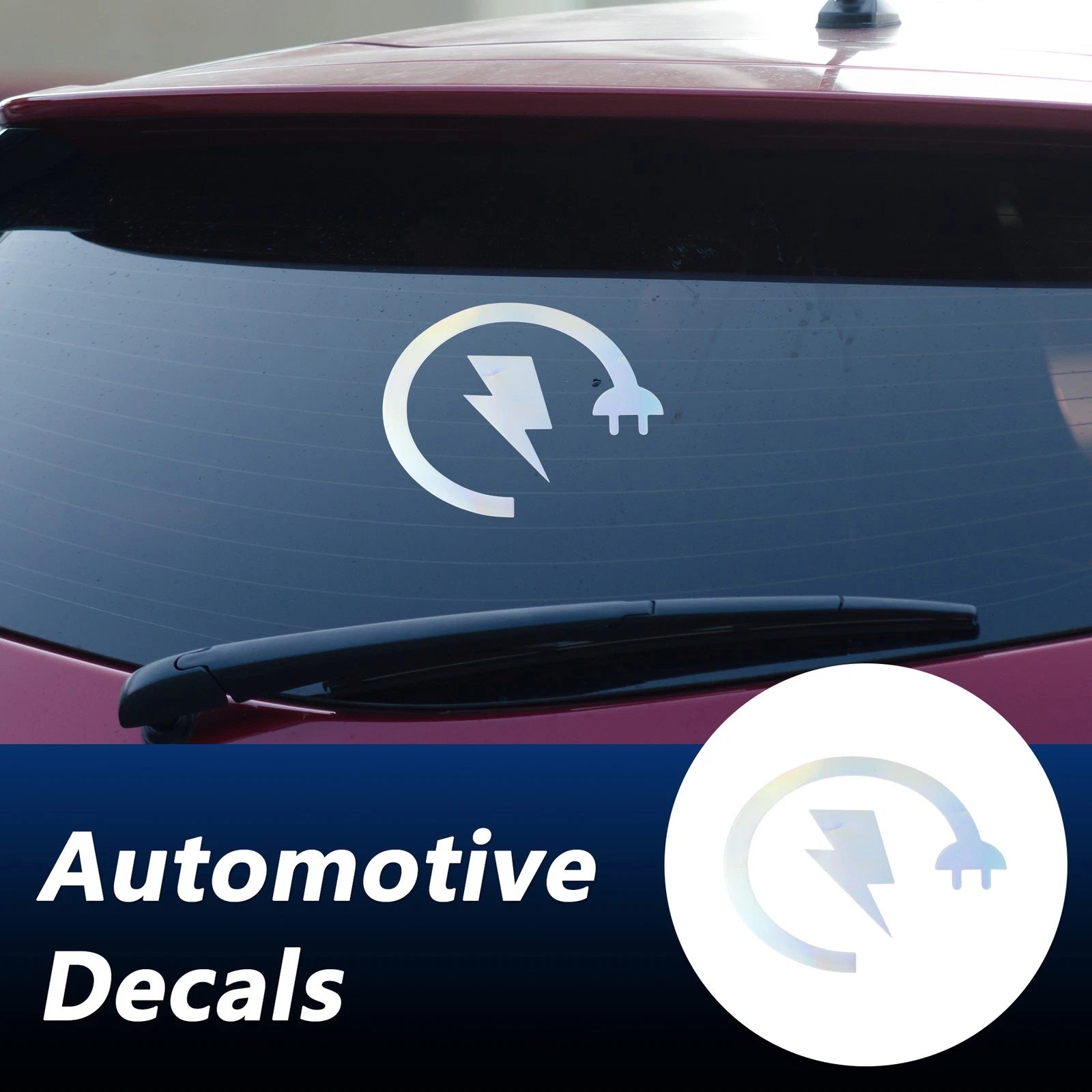 Reflective Bumper Decal for - Colorful Laser Lightning