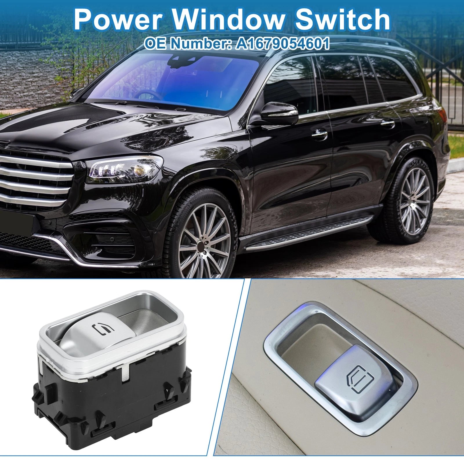 Passenger Side Power Window Switch for Mercedes-Benz GLS (2017–2020)