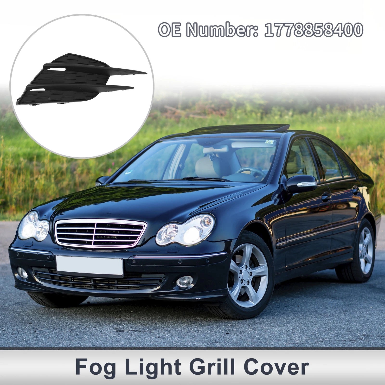 1 Pc Front Right Fog Light Grill for Mercedes Benz A-Class (2019–2020)